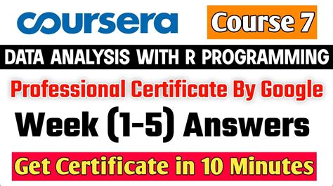 Organizations of all kinds need data analysts to help them improve their processes, identify opportunities and trends, launch new products. . Data analysis with r programming course challenge answers